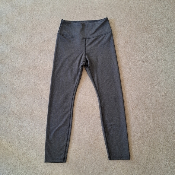 Roots Herringbone Leggings Womens Medium Black Grey Stretch Pants - Picture 1 of 8
